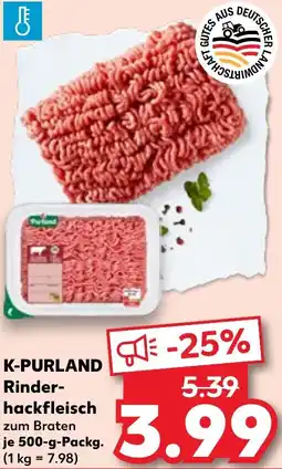 Kaufland K-PURLAND Rinderhackfleisch Angebot