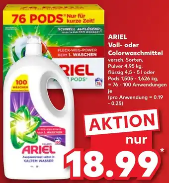 Kaufland ARIEL Voll- oder Colorwaschmittel Angebot