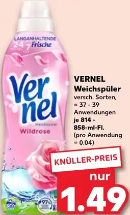 Kaufland VERNEL Weichspüler Angebot