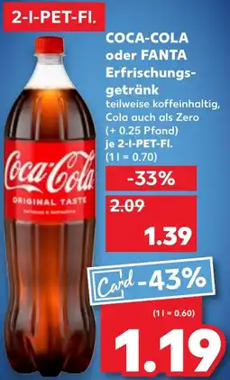 Kaufland COCA-COLA oder FANTA Erfrischungsgetränk Angebot