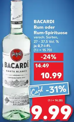 Kaufland BACARDI Rum oder Rum-Spirituose Angebot