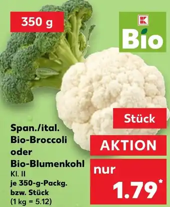 Kaufland Span./ital. Bio-Broccoli oder Bio-Blumenkohl Angebot