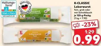 Kaufland K-CLASSIC Leberwurst Angebot