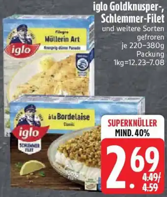 Edeka iglo Goldknusper-, Schlemmer-Filet Angebot