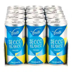 Netto Marken-Discount Vinetti Secco Bianco Frizzante 10,0 % vol 200 ml, 12er Pack Angebot