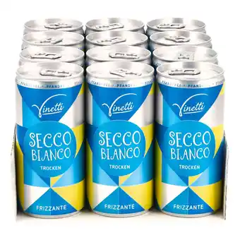 Netto Marken-Discount Vinetti Secco Bianco Frizzante 10,0 % vol 200 ml, 12er Pack Angebot