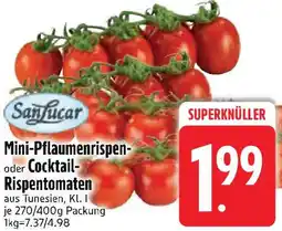 Edeka SanLucar Mini-Pflaumenrispen oder Cocktail Rispentomaten Angebot