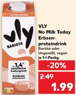 Kaufland VLY No Milk Today Erbsenproteindrink Angebot