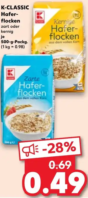 Kaufland K-CLASSIC Haferflocken Angebot