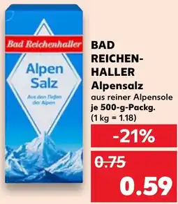 Kaufland BAD REICHENHALLER Alpensalz Angebot