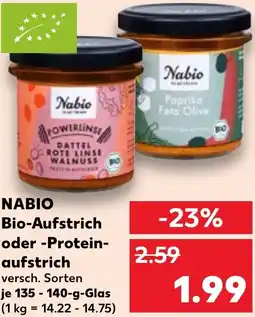 Kaufland NABIO Bio-Aufstrich oder Proteinaufstrich Angebot