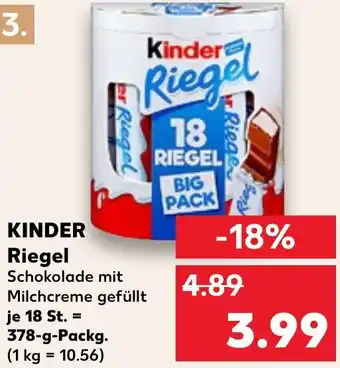 Kaufland KINDER Riegel Angebot