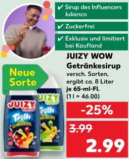 Kaufland JUIZY WOW Getränkesirup Angebot