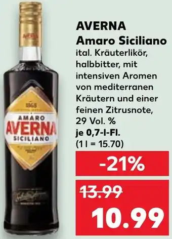 Kaufland AVERNA Amaro Siciliano Angebot