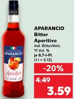 Kaufland APARANCIO Bitter Aperitivo Angebot