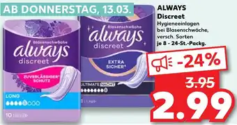 Kaufland ALWAYS Discreet Angebot