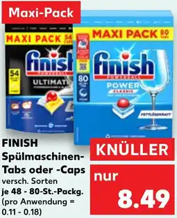 Kaufland FINISH Spülmaschinen Tabs oder Caps Angebot