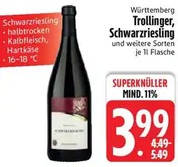 Edeka Trollinger, Schwarzriesling Angebot