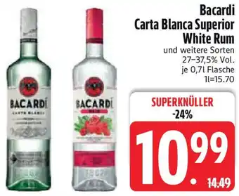 Edeka Bacardi Carta Blanca Superior White Rum Angebot