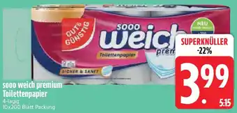 Edeka sooo weich premium Toilettenpapier Angebot