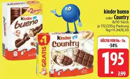 Edeka kinder bueno oder Country Angebot