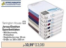 METRO Tarrington House Jersey Elasthan Spannbettlaken Angebot