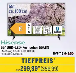 METRO Hisense 55" UHD-LED-Fernseher 55A6N Angebot