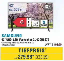 METRO SAMSUNG 43" UHD-LED-Fernseher GU43CU6979 Angebot