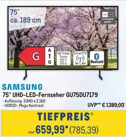 METRO SAMSUNG 75" UHD-LED-Fernseher GU75DU7179 Angebot