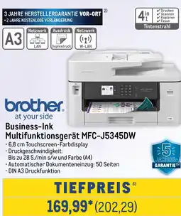 METRO brother Business-Ink Multifunktionsgerät MFC-J5345DW Angebot