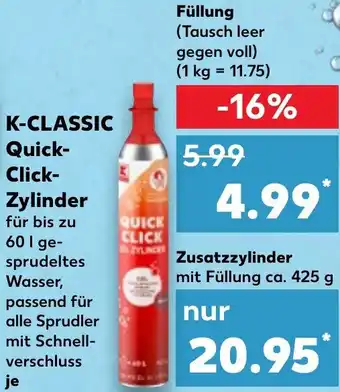 Kaufland K-CLASSIC Quick Click Zylinder Angebot