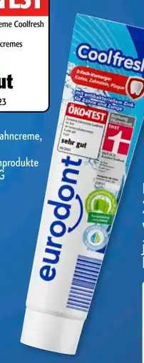 Aldi Süd Eurodont Zahncreme Coolfresh Angebot