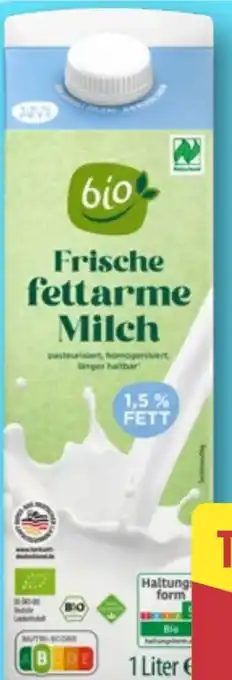 Aldi Nord Bio Smiley Frische fettarme Milch Angebot