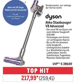 METRO dyson Akku Staubsauger V8 Advanced Angebot