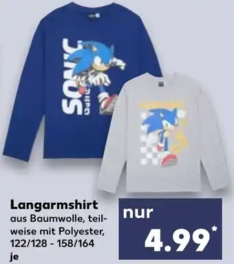 Kaufland SONIC Langarmshirt Angebot