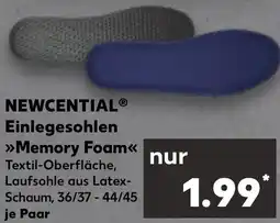 Kaufland NEWCENTIAL Einlegesohlen Memory Foam Angebot