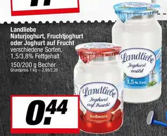 L. STROETMANN GROSSMARKT Landliebe Naturjoghurt, Fruchtjoghurt oder Joghurt auf Frucht Angebot