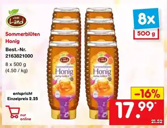 Netto Marken-Discount Sommerblüten Honig 8x500g Angebot