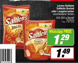 L. STROETMANN GROSSMARKT Lorenz Bahlsen Saltletts Bretzel oder Laugencracker Angebot