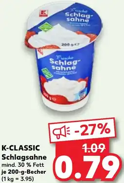 Kaufland K-CLASSIC Schlagsahne Angebot