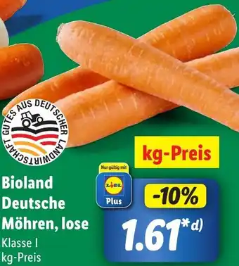 Lidl Bioland Deutsche Möhren, lose Angebot