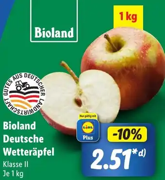 Lidl Bioland Deutsche Wetteräpfel Angebot