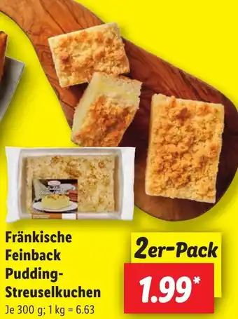 Lidl Fränkische Feinback Pudding Streuselkuchen Angebot