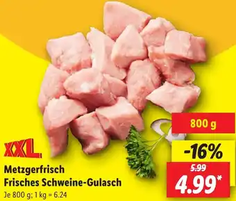 Lidl Metzgerfrisch Frisches Schweine-Gulasch Angebot