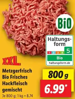 Lidl Metzgerfrisch Bio Frisches Hackfleisch gemischt Angebot