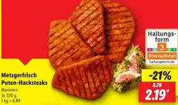 Lidl Metzgerfrisch Puten-Hacksteaks Angebot