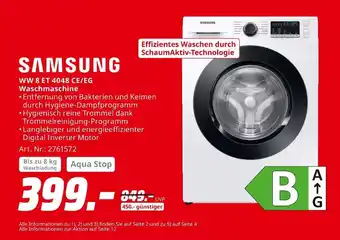 MediaMarkt Samsung ww 8 et 4048 ce/eg waschmaschine Angebot