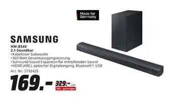 MediaMarkt Samsung hw-b540 2.1-soundbar Angebot