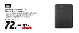 MediaMarkt Wd elements portable 2 tb externe 2,5” festplatte Angebot