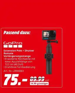 MediaMarkt Gopro extension pole + shutter remote verlängerungsstange Angebot